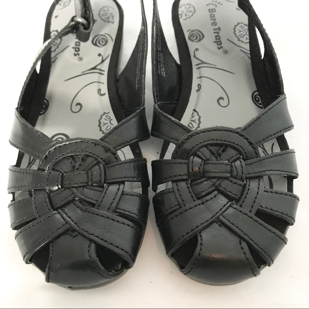 Baretrap Black Leather Ripo Sandals - Picture 2 of 7